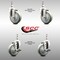 Service Caster 4 Inch 316SS Gray Polyurethane Swivel 10mm Threaded Stem Caster Brake, 2PK SCC-SS316TS20S414-PPUB-M1015-2-TLB-2 - alternate 2